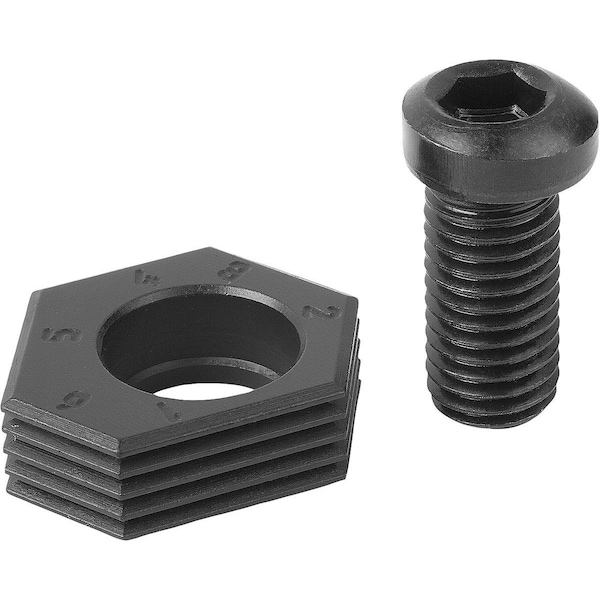 Chock Clamp Hexagon D=M12, Form:B Mild Steel, Variable